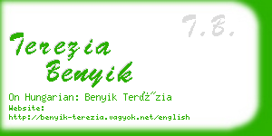 terezia benyik business card